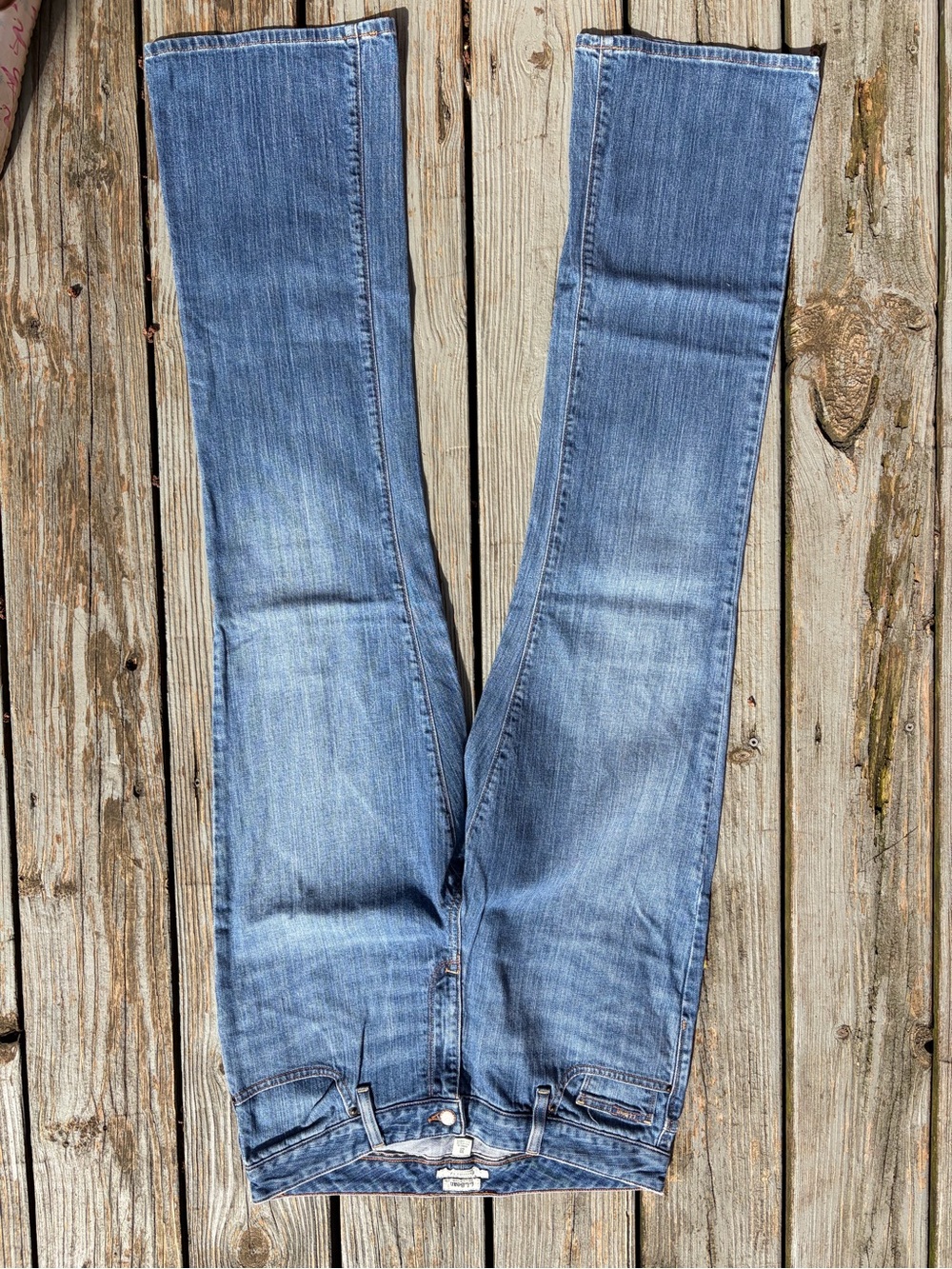 L.L. Bean Medium Blue Flare Jeans 10MT Favorite Fit - Picture 7 of 12